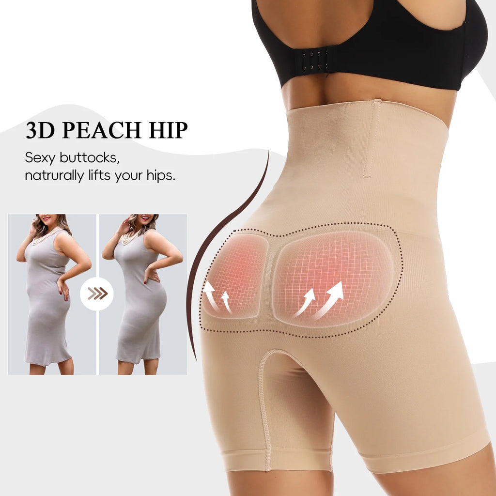 Women'S Shapewear Shorts High Waist Tummy Control Body Shaper Thigh Slimmer Slimming Panties
